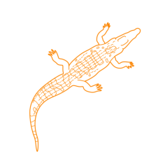 Animals Crocodilians Spectacled Caiman Sketch Drawing Svg, Free Vectors File